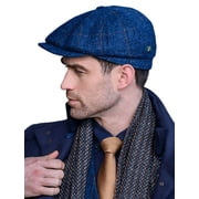 Mucros Weavers Mens Newsboy Cap 100% Wool Tweed Irish 8-Piece Driving Cap Made in Ireland
