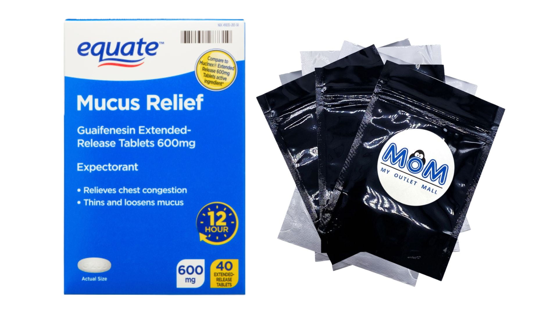 Mucus Relief ExtendedRelease Tablets, 600 mg 1 pack 40 count plus 3 My Outlet Mall