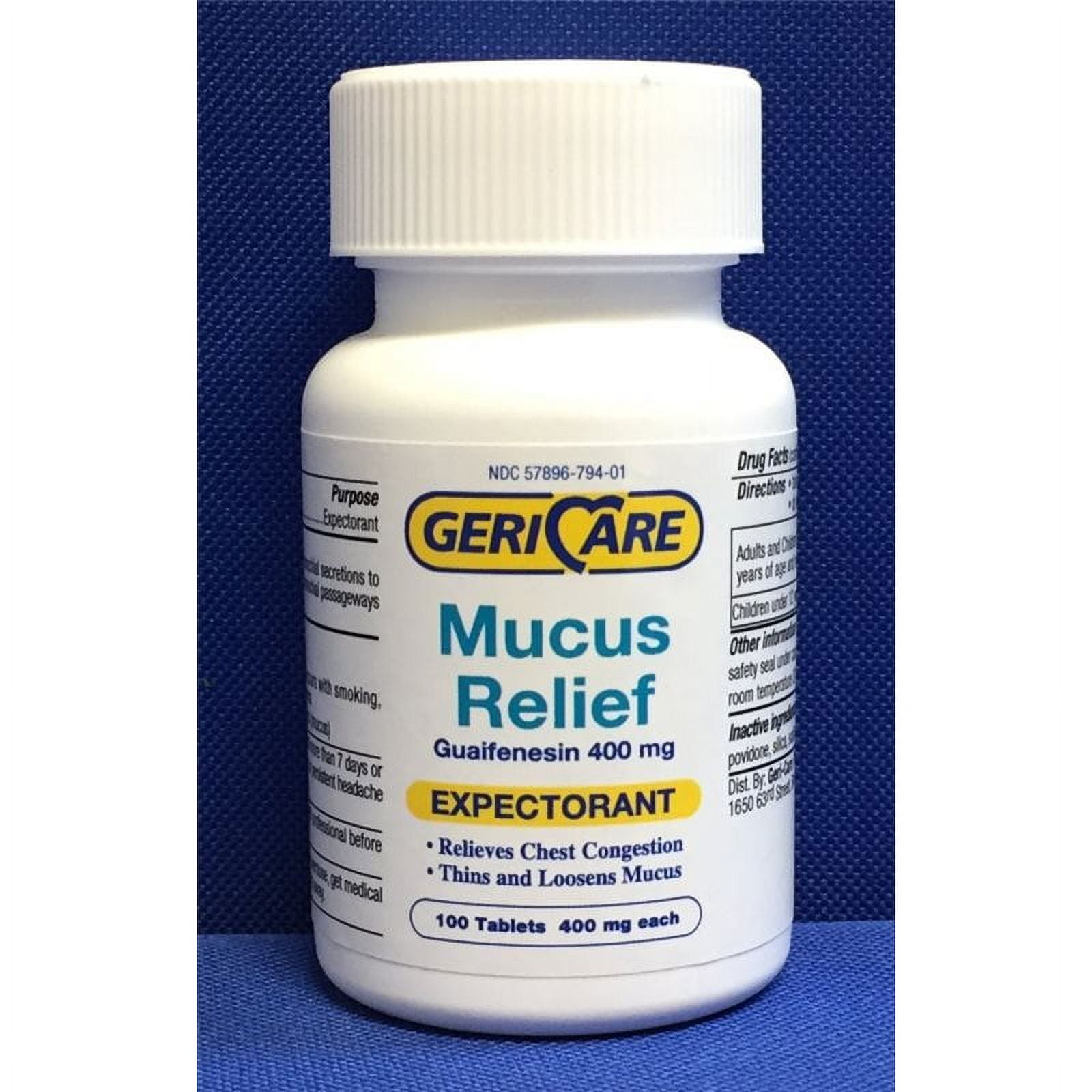 Guaifenesin Tablets, 400mg, [Compare to Mucinex] (Bottle of 100)
