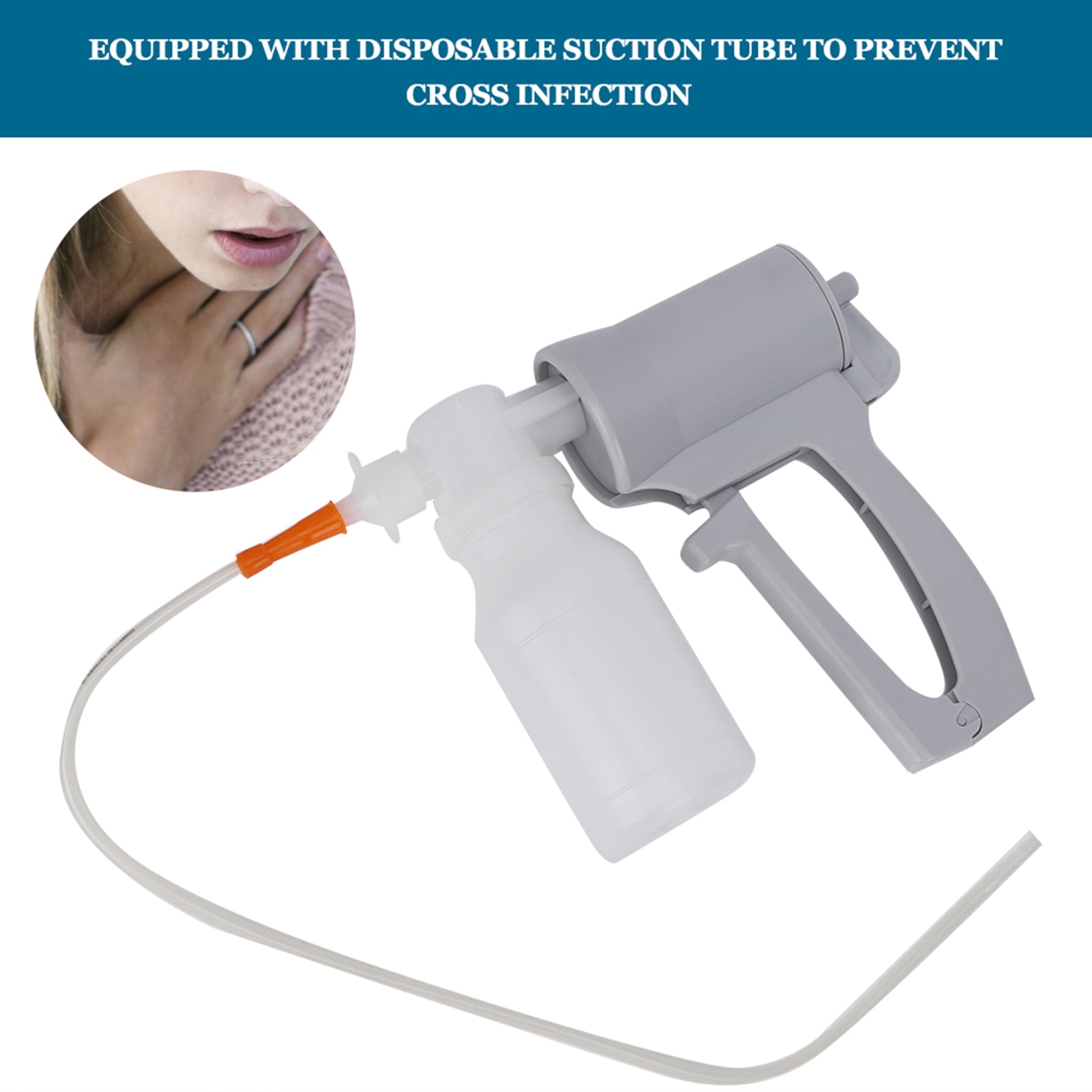 Mucus Suction Device, Manual Mucus Suction Device, Respiratory First Aid Suction Device For The
