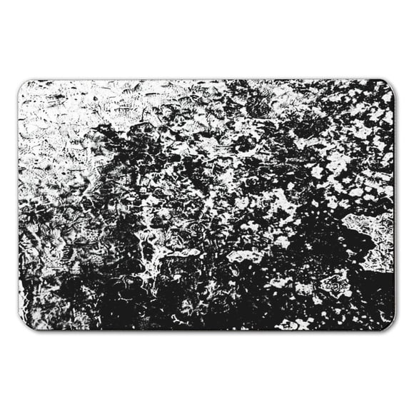 Mud Bath Mat,Quick Dry, Absorbent Non Slip Rough Monochrome Black White ...