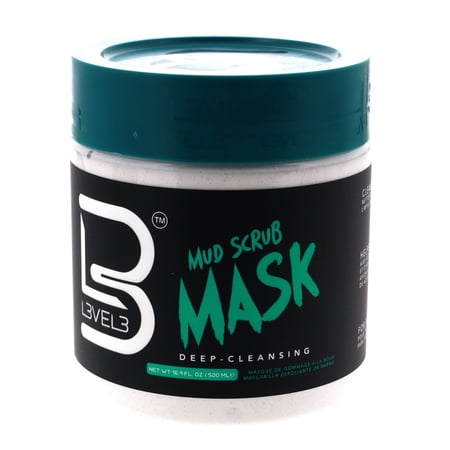 L3 Mud Facial Scrub - Reduces Acne - Gentle and Effective Exfoliation - Reduces Clogged Pores