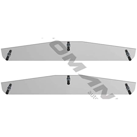 Mud Flap Bottom Plate Chrome Pair