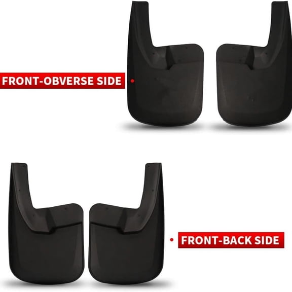 Mud Flaps Compatible with Dodge Ram 2009-2018 1500 2500 3500 & 2019-2024 1500 Classic with OEM Fender Flares Custom Front and Rear Mud Guard Set (4pccs- Set)