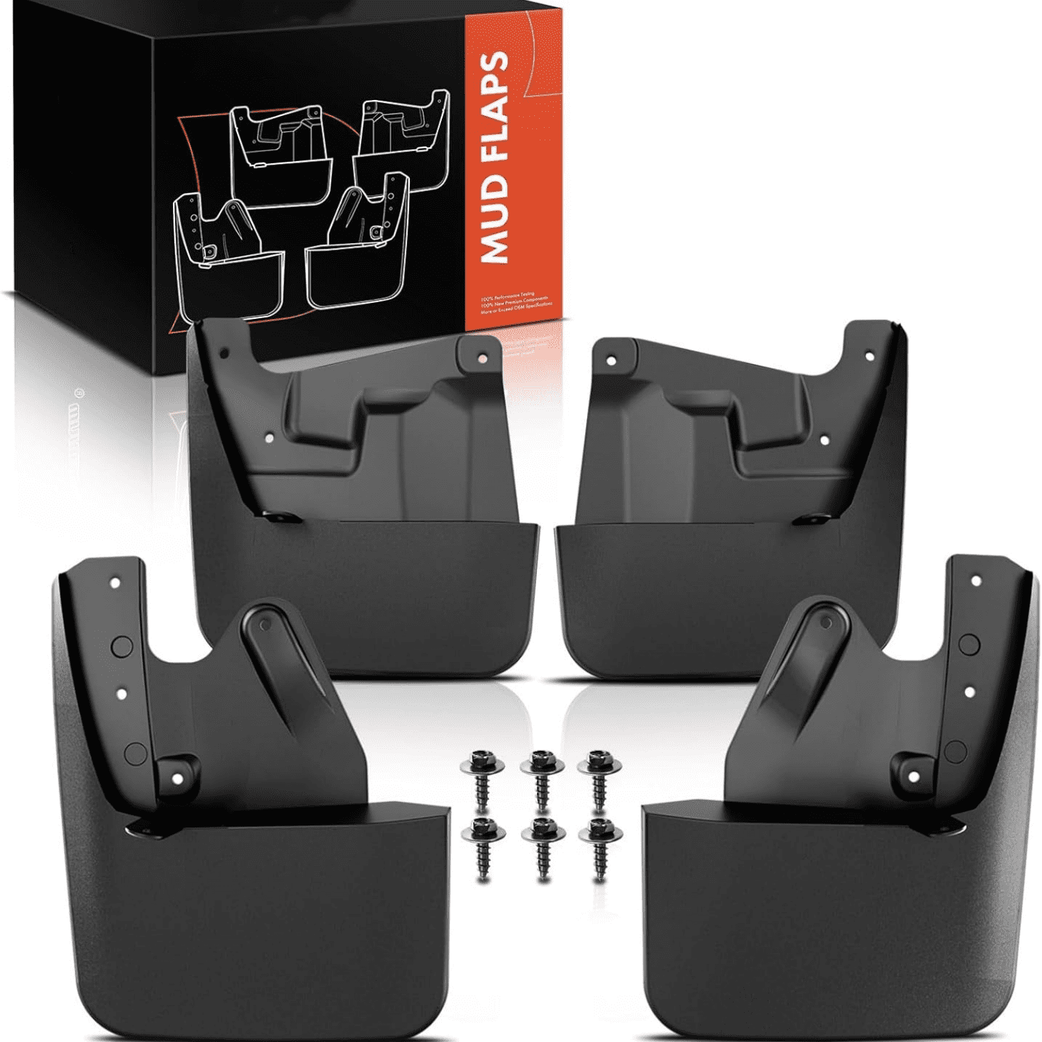 Mud Flaps Compatible with Toyota Tundra 2022 2023 2024 2025 2026, Splash Guards Mudguards with Hardware Accessories, (Not fits SR Models), No Drilling Required, Front & Rear, Set of 4-PC