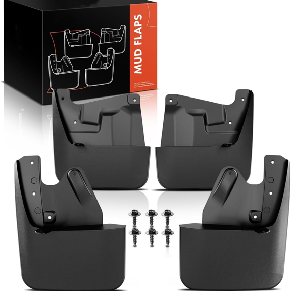 Mud Flaps Compatible with Toyota Tundra 2022 2023 2024 2025 2026, Splash Guards Mudguards with Hardware Accessories, (Not fits SR Models), No Drilling Required, Front & Rear, Set of 4-PC