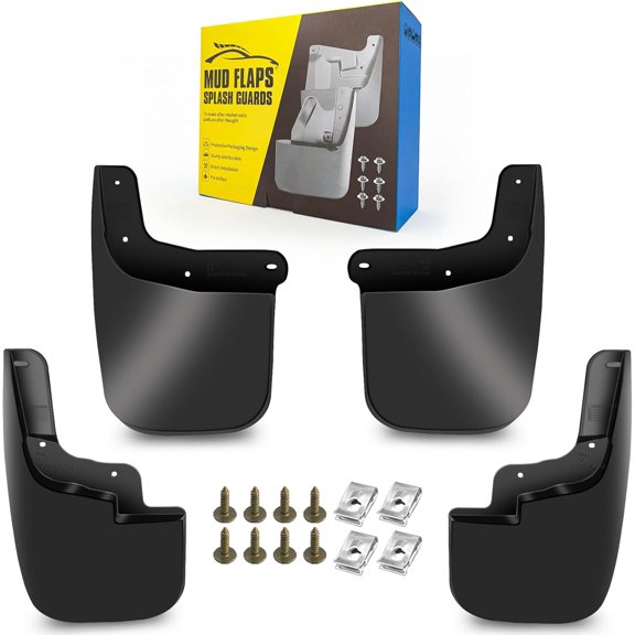 Mud Flaps Fit for 2015-2022 Chevy Colorado/ 2015-2022 GMC Canyon (W/o Fender Flares or Cladding)(Excludes ZR2), Dedicated Mudguard for Four Seasons Universal Protection, Front and Rear