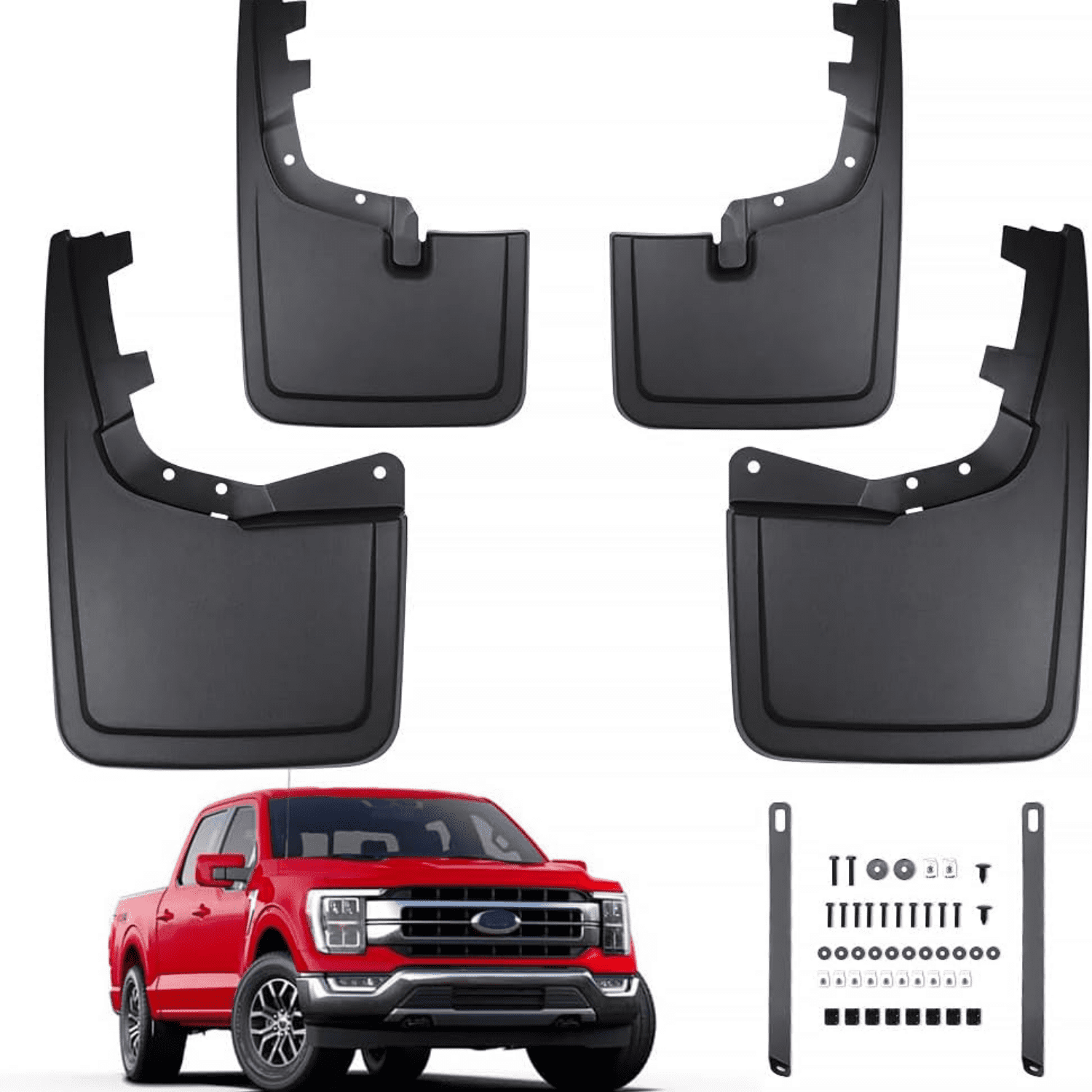 Mud Flaps for Ford F150 2025 2024 2023 2022 2021 Mud Flaps for Trucks Pickup Splash Guards Fenders for Ford F150 mud Flaps no Drill Mud Gards Mudflaps