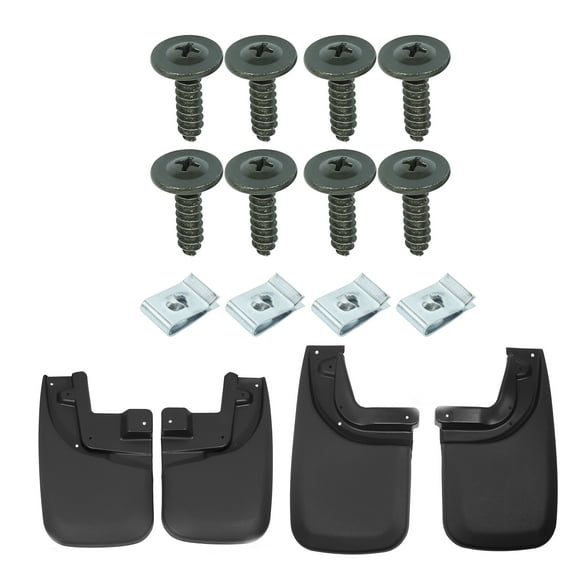 Unique Bargains Mud Flaps Kit Splash Guard Front and Rear Mudguards for Toyota Tacoma 2005-2015 Mud Flap Fender Cars Guards Black