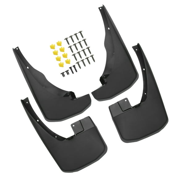 Unique Bargains Mud Flaps Kit for Nissan Frontier 2005-2023 Quality Plastic Black Front and Rear Splash Guards