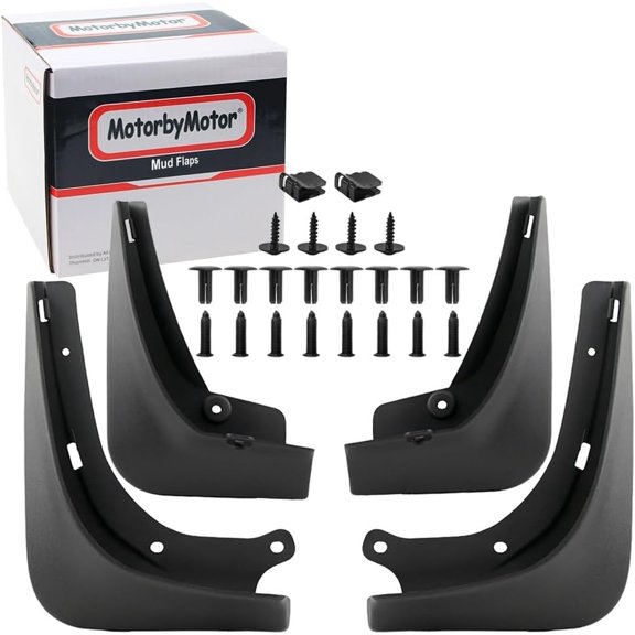 Mud Flaps Splash Guard for 2017 2018 2019 2020 2021 2022 2023 Tesla Model 3 Mud Guards, Front and Rear Pre-Drilled Mudguards Mudflaps w/Hardware 4pc Set