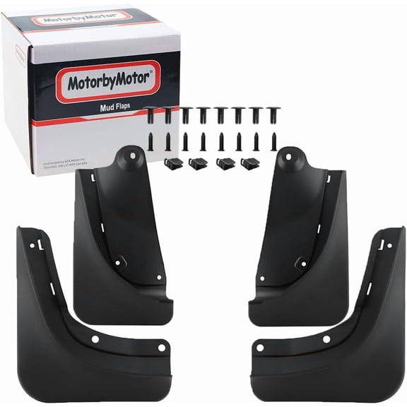 Mud Flaps Splash Guard for 2020 2021 2022 2023 2024 Tesla Model Y Mud Guards, Front and Rear Pre-Drilled Mudguards Mudflaps w/Hardware 4pc Set