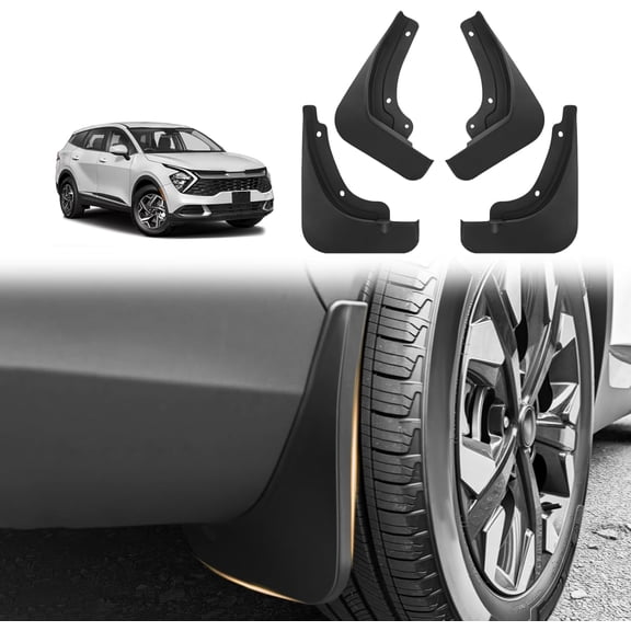 Mud Flaps Splash Guards Compatible with Kia Sportage 2023-2025 2026 Accessories Front and Rear Mud Guards 4PCS No Drilling Fender Mudguards Kit with Hardware Accessories