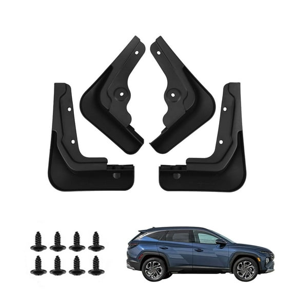 Mud Flaps Splash Guards Fit For Hyundai Tucson N-Line 2024, Car Fenders, Front And Rear 4 Pieces Car Mudguards Wheel & Tire Mud Flaps-Black