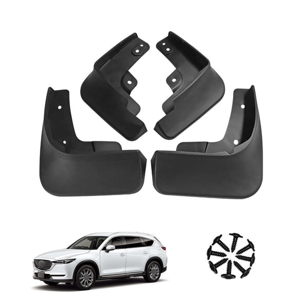 Mud Flaps Splash Guards Fit For Mazda CX-8 20017-2021, Car Fenders For Cars, Mud Guards,Front And Rear 4 Pieces Car Mudguards Wheel Dirt Flaps-Black
