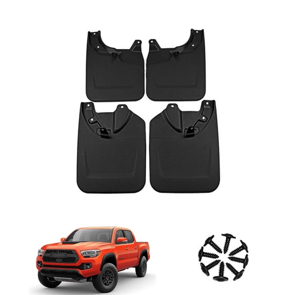 Mud Flaps Splash Guards Fit For Toyota Tacoma 2022-2023, Car Fenders For Cars, Mud Guards,Front And Rear 4 Pieces Car Mudguards Wheel Dirt Flaps-Black