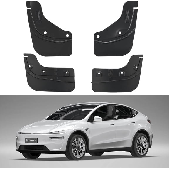 Mud Flaps for 2025 2026 Tesla Model Y Juniper Accessories No-Drill Hidden Mount, All-Weather Splash Guards