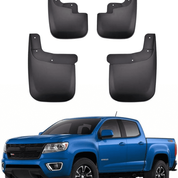 Mud Flaps for Chevy Colorado/GMC Canyon Without Flares 2015-2022 Mud Guards Splash Guards Front and Rear Black Set of 4