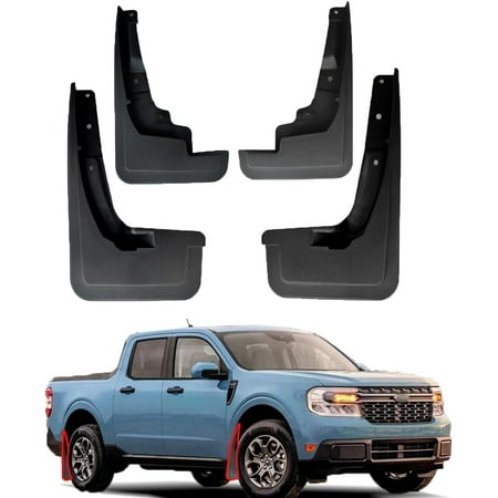 Mud Flaps for Trucks 2022 2023 2024 Ford Maverick Accessories, All-Weather Fender Front & Rear Mud Guards Splash 4PCS