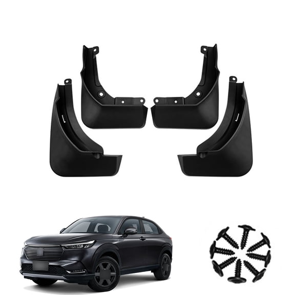 Mud Guards For Cars Fit For Honda HRV E EL 2022, Car Fenders, Front And Rear 4 Pieces Car Mudguards Wheel Dirt Flaps,Mud Flaps Splash Guards-Black