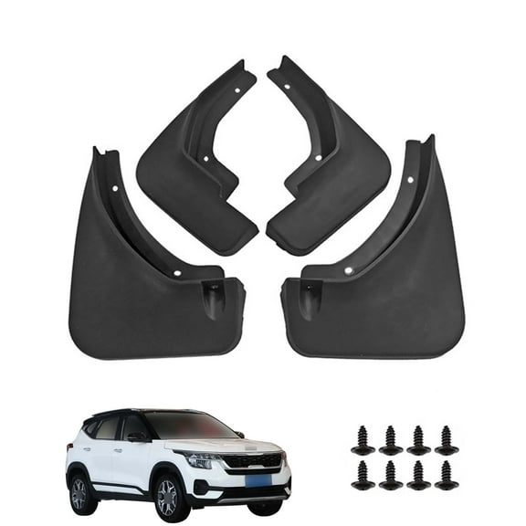 Mud Guards For Cars Fit For Kia Seltos KX3 2020, Car Fenders, Front And Rear 4 Pieces Car Mudguards Wheel Dirt Flaps,Mud Flaps Splash Guards-Black