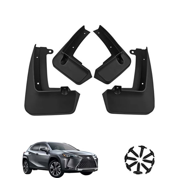 Mud Guards For Cars Fit For Lexus UX 2019-2021, Car Fenders, Front And Rear 4 Pieces Car Mudguards Wheel Dirt Flaps,Mud Flaps Splash Guards-Black