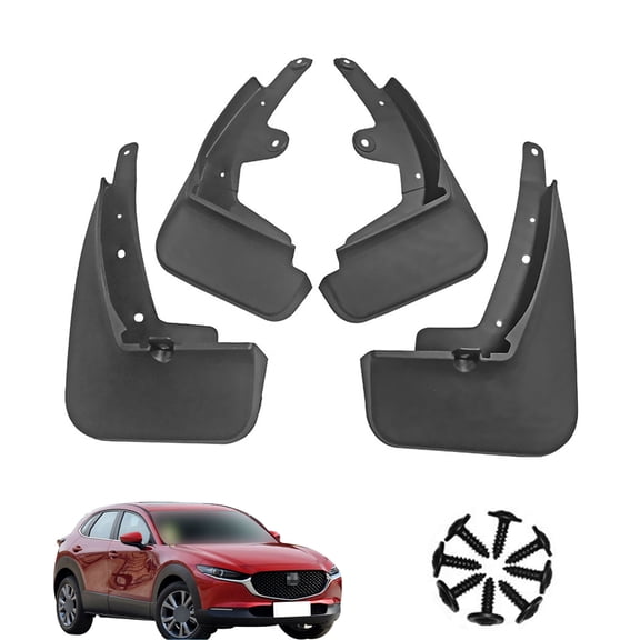 Mud Guards For Cars Fit For Mazda CX30 2020, Car Fenders, Front And Rear 4 Pieces Car Mudguards Wheel Dirt Flaps,Mud Flaps Splash Guards-Black