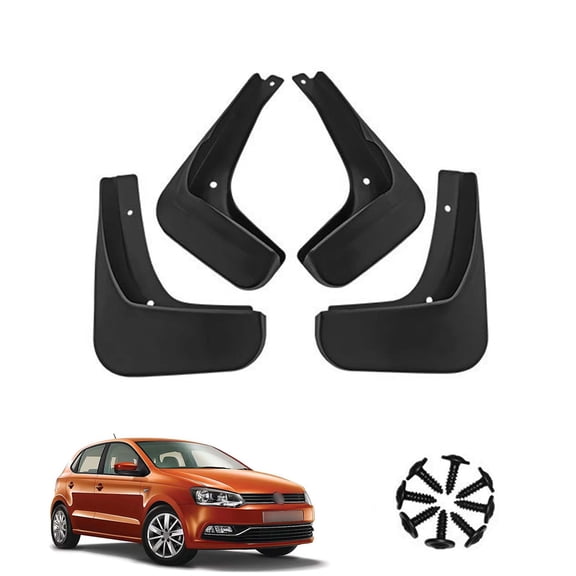 Mud Guards For Cars Fit For VW POLO 2014-2018, Car Fenders, Front And Rear 4 Pieces Car Mudguards Wheel Dirt Flaps,Mud Flaps Splash Guards-Black