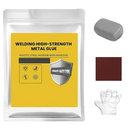 Mud Iron Glue, Welding High-Strength Metal Repair Adhesive, Waterproof Heat Resistant Epoxy Glues for Metal, Pipes, Wall Cracks, Wood & Plastic
