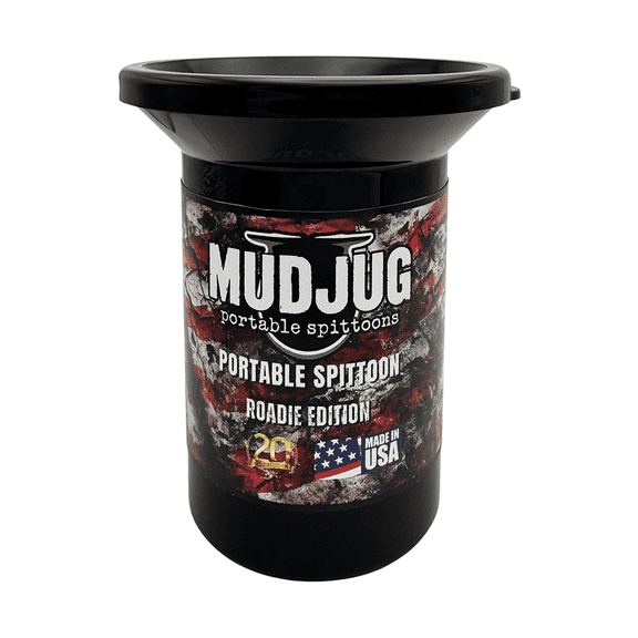 Mud Jug Black Roadie Travel Spittoon - Portable Spit Jug with Deep Funnel, Spill Resistant, Leak-Proof Design, Easy to Carry On-the-Go, Perfect for Dippers