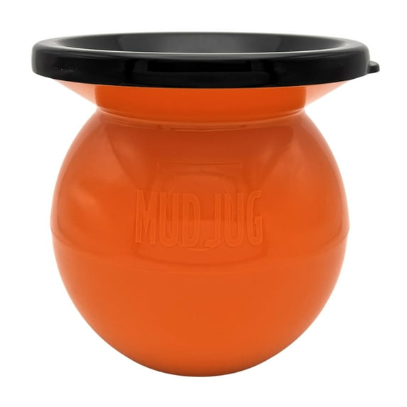 Mud Jug™ Orange Classic Travel Spittoon - Portable Spit Jug with Deep Funnel, Spill Resistant, Weighted Bottom for Enhanced Stability, Leak-Proof Design, Easy to Carry On-the-Go, Perfect for Dippers