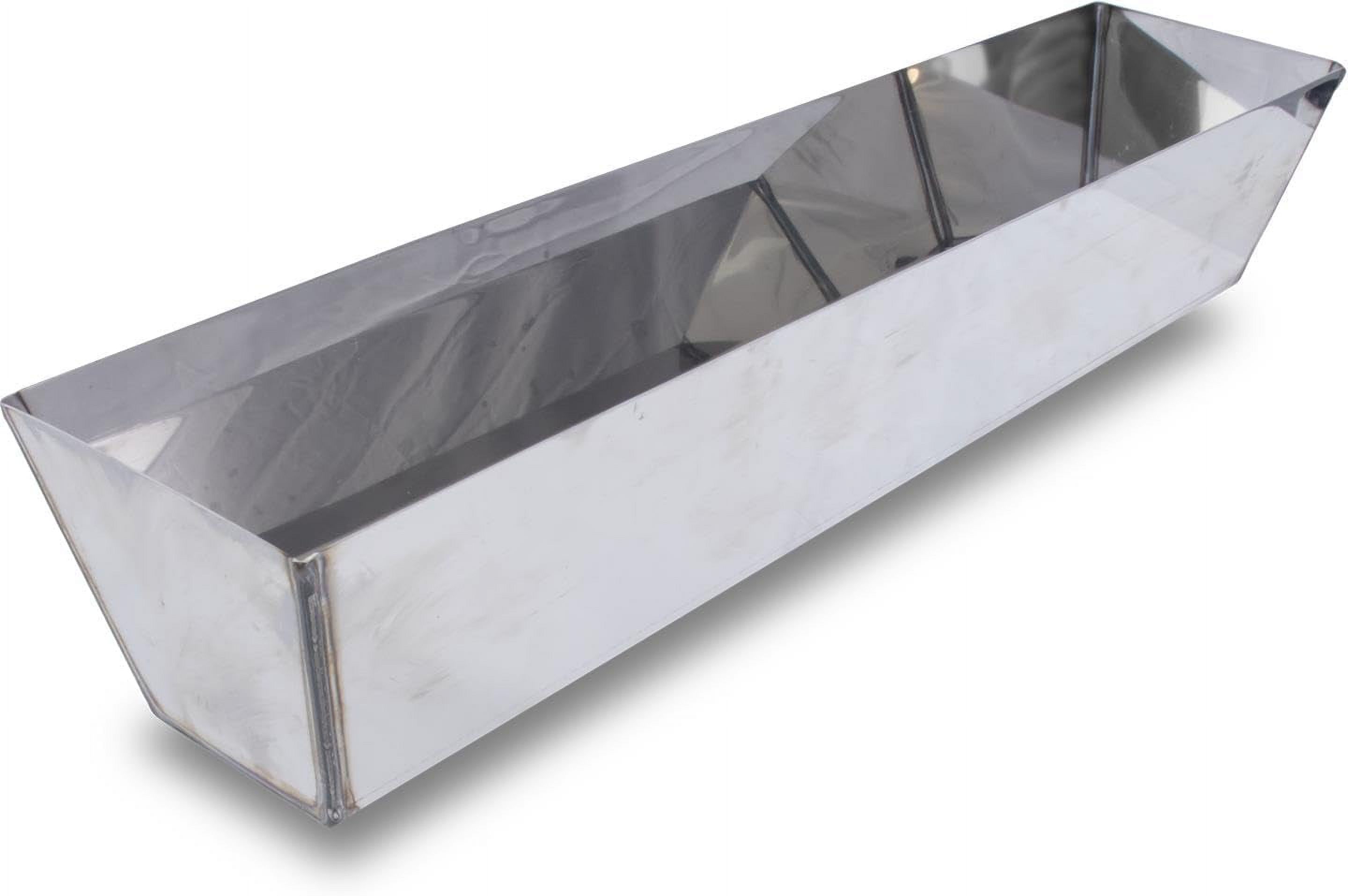 Mud Pans, 14 Inch, Heavy Gauge Stainless Steel, Welded Corners, Sheared