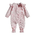 thumbnail image 1 of Mud Pie Baby Girls Mauve Leopard One-Piece, 1 of 2