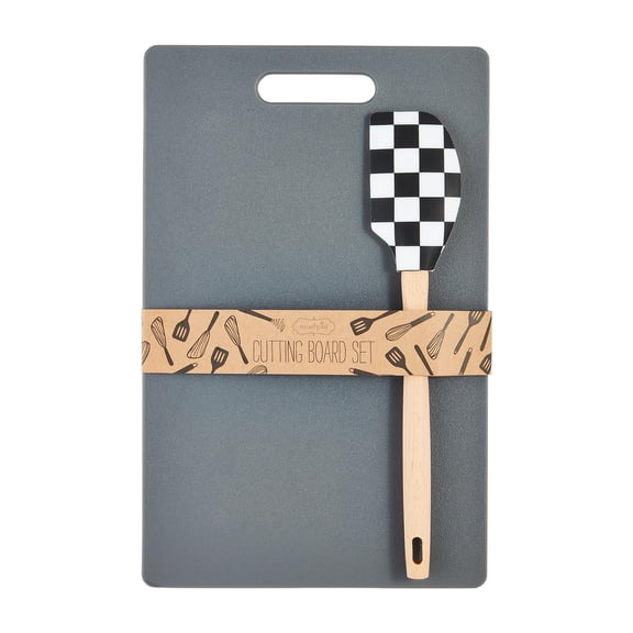 Mud Pie Bistro Cutting Board Set; Board 14 1/2" x 11" | Spatula 12"