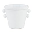thumbnail image 1 of Mud Pie Dot Beaded Planter, 5" x 5 1/2" dia, WHITE, 1 of 1