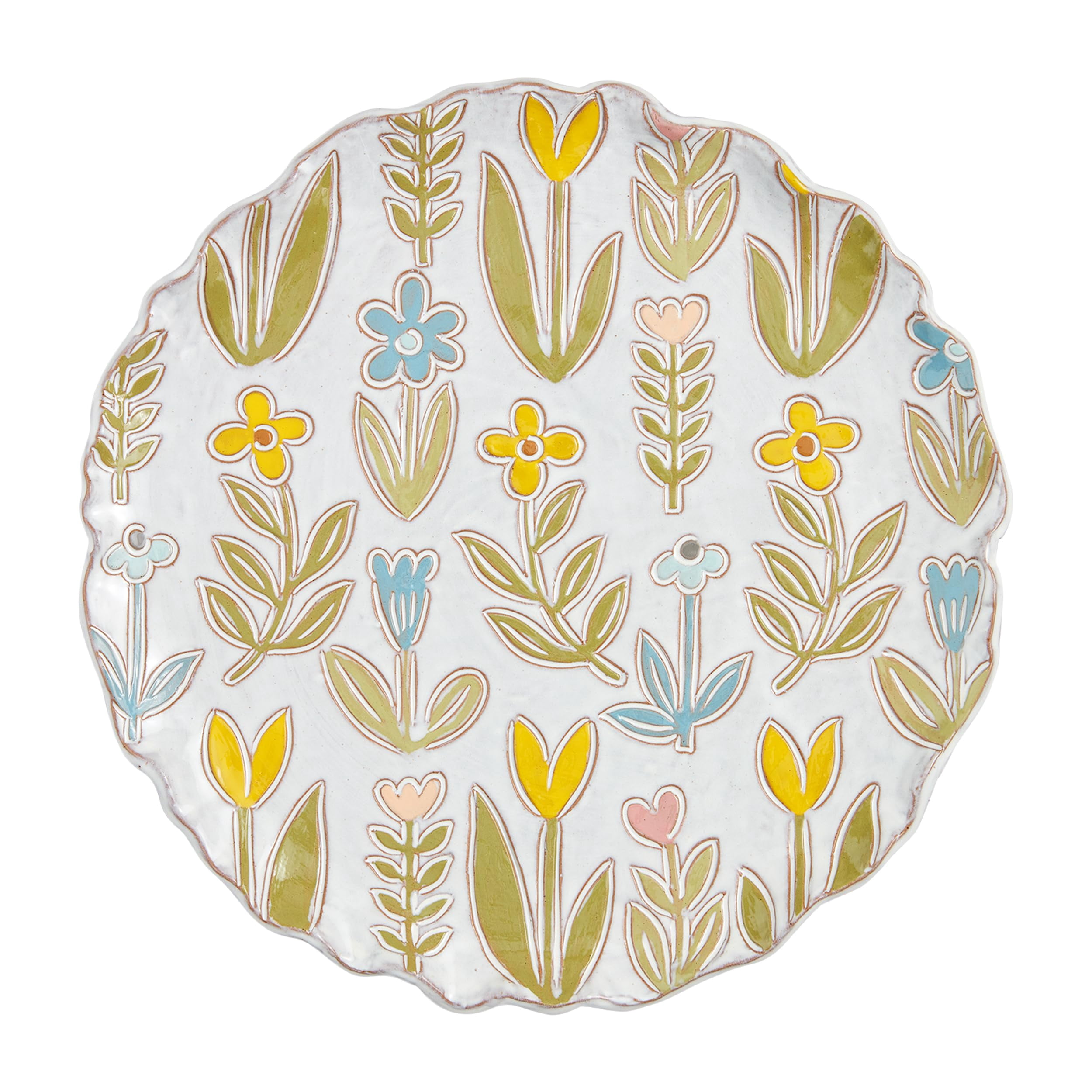 Mud Pie Flower Platter - Thumbnail 2