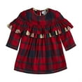 thumbnail image 1 of Mud Pie Girls Christmas Holiday Tartan Tassel Dress-12-18M, 1 of 3