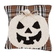 thumbnail image 1 of Mud Pie Halloween Mini Hook Pillow, Pumpkin, 1 of 4
