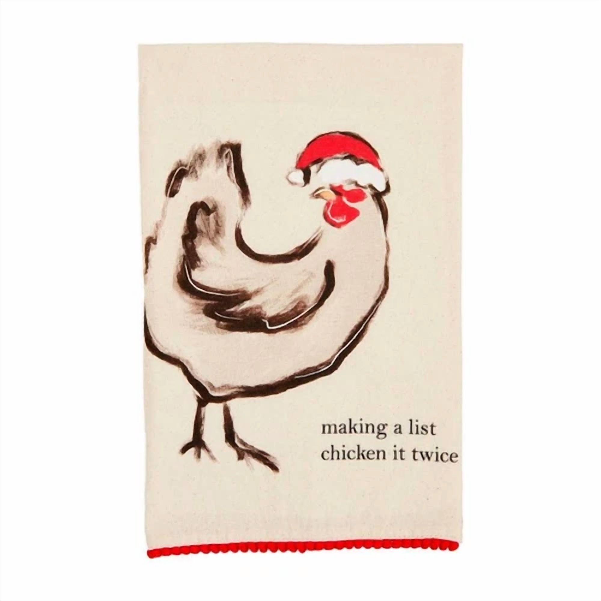 Mud Pie Home Making A List Chicken It Twice Farm Farmhouse Kitchen Towel