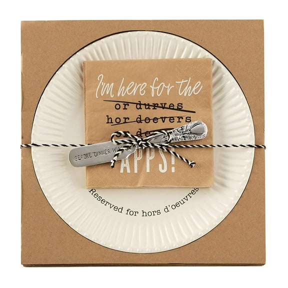 Mud Pie Hors D'Oeuvres Plate Set