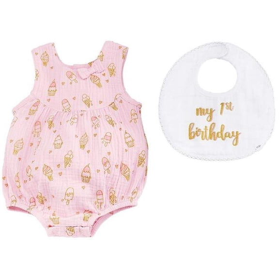 Mud Pie - Ice Cream Bubble & Bib Set