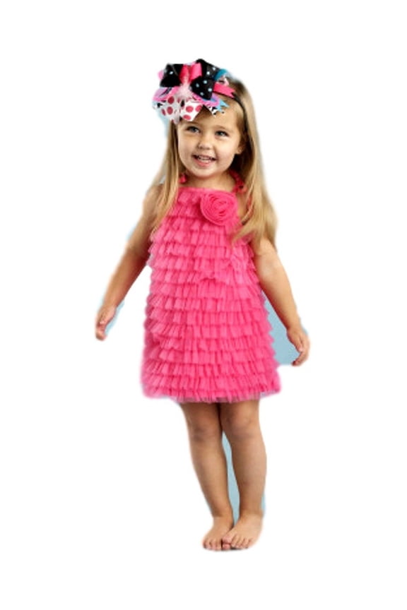 Inc Hot Pink Chiffon Ruffle Dress
