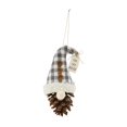 thumbnail image 1 of Mud Pie Pine Cone Gnome Christmas Ornament, Button, 8" x 2.5", 1 of 1