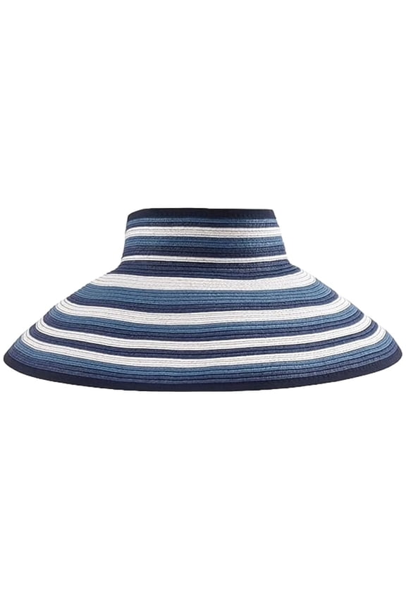 | Sun-Kissed Elegance: Mud Pie Lucia Lurex Navy Straw Visor