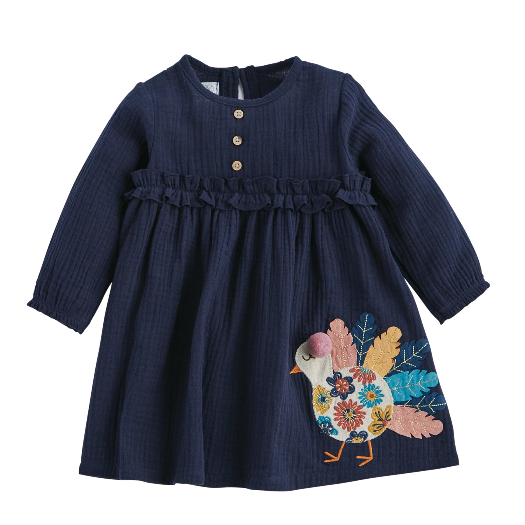 Mud Pie Thanksgiving Turkey Dress 9 12 Months Walmart