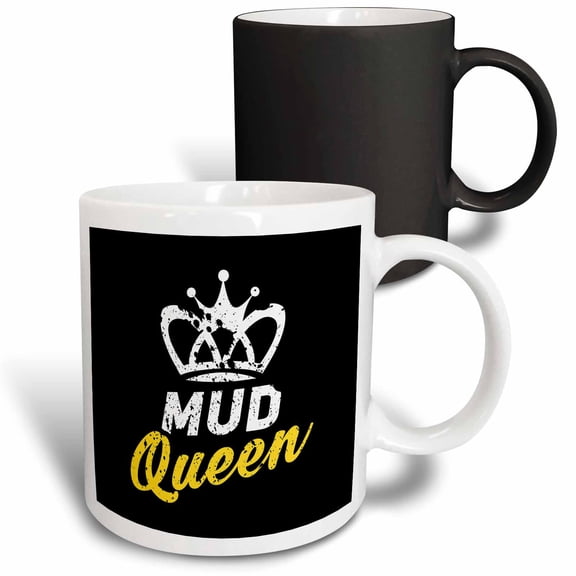 3drose, Mud Queen Funny Atv Rider 4-wheeler Offroad, 11oz Magic Transforming Mug