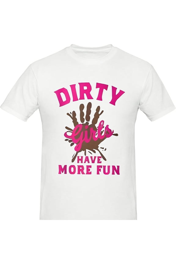 Mud Run Dirty Girls Have More Fun Muddy Race Running T-Shirt Retro Shirts Anime Shirts Cistian Clot