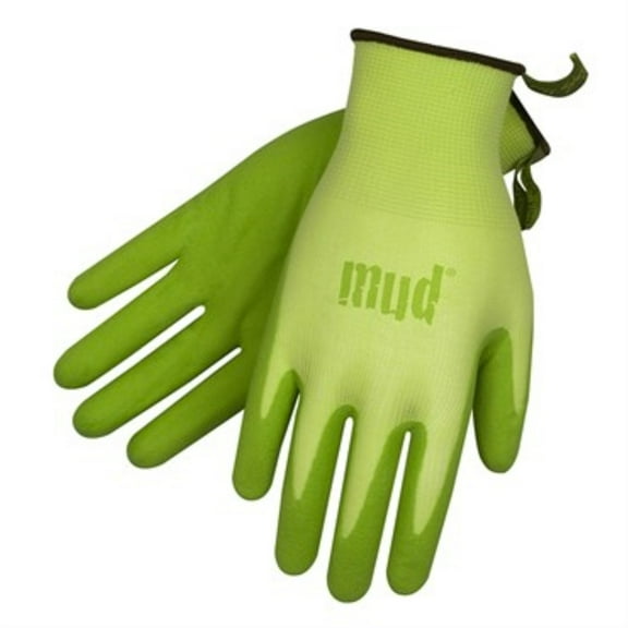 Mud Simply Mud Micro-finish Nitrile Coated Gloves, Kiwi, Large