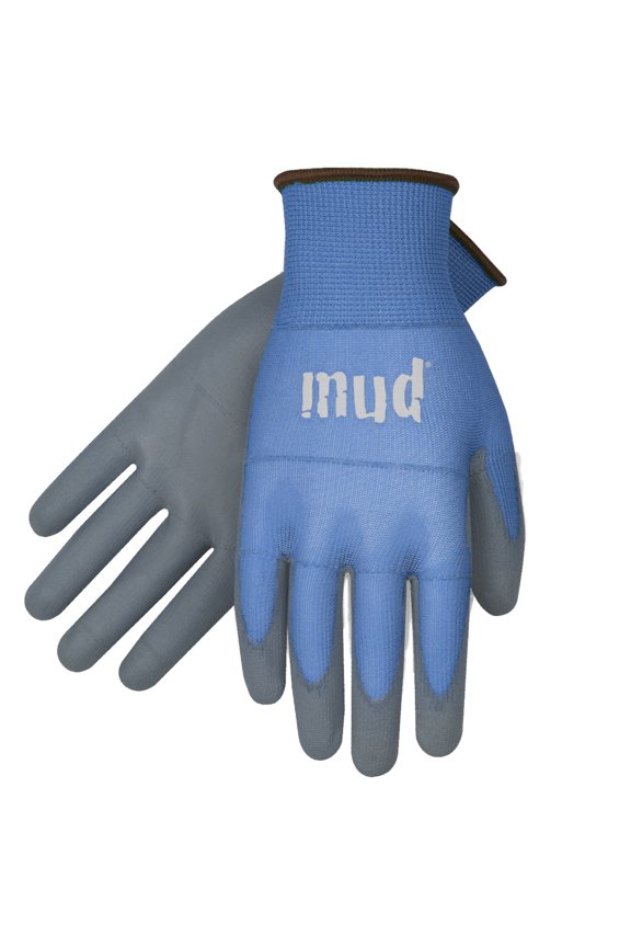 Smart Mud Polyurethane Coated Palm Gloves, Blueberry, Large