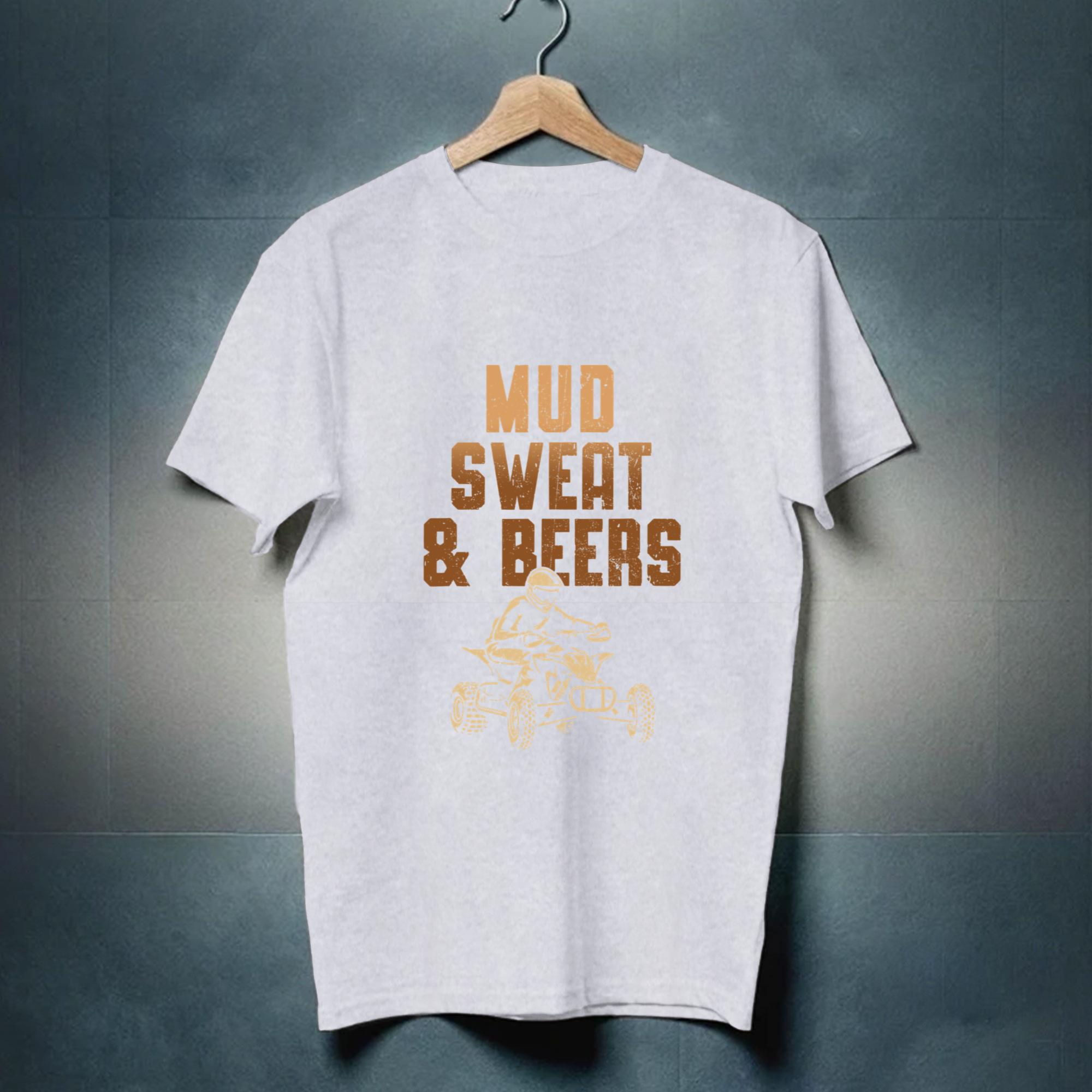 Mud Sweat Beers Atv Rider Quad Bike Offroading Mudding Shirt up to Size